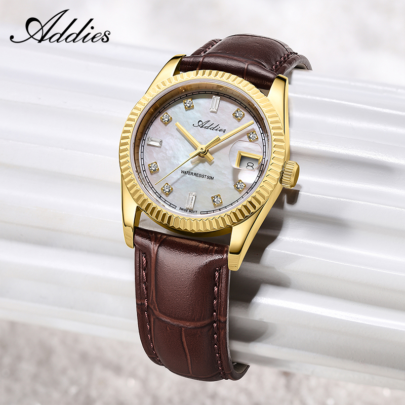 Luxury Watch Dial - Addies 585 Quartz Woman's Watch 28mm