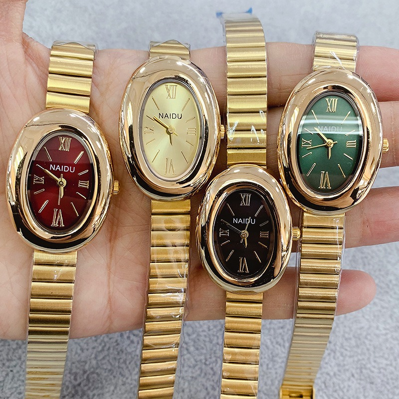 Luxury Watch Brands - Luxury Brand Gold Oval Women Quartz