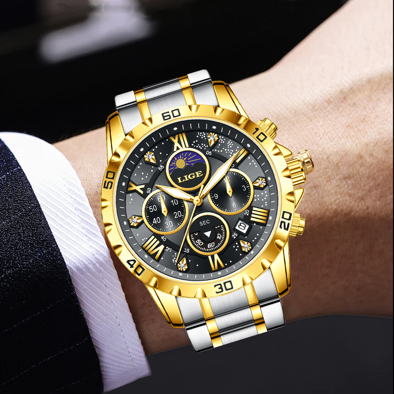 LIGE Top Brand Luxury Quartz M - Luxury Watch Brands recension och pris