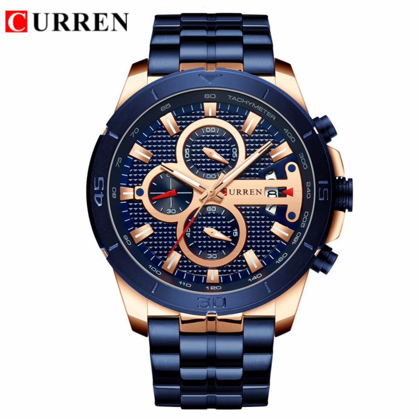 CURREN Watch Men Waterproof Ch - Luxury Watch Brands recension och pris