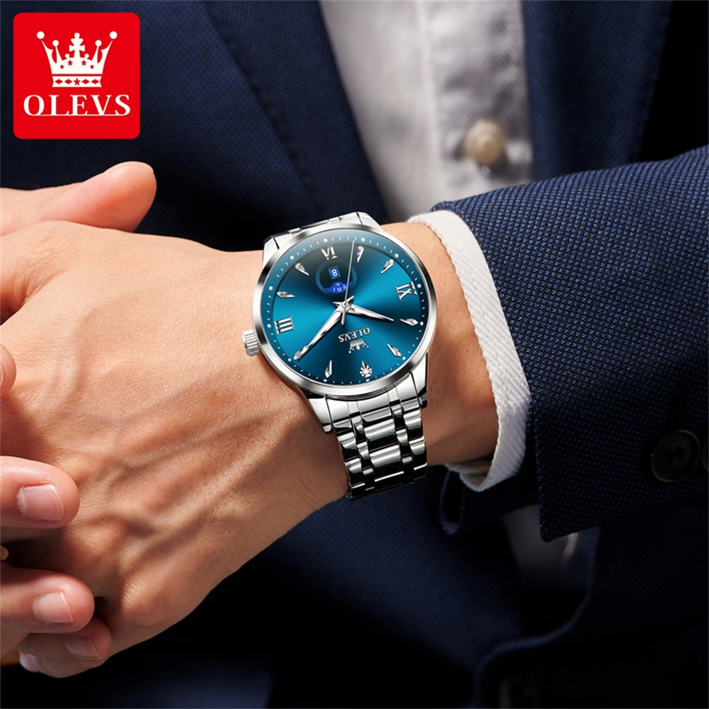 OLEVS Moon Phase men's watches - Luxury Watch Brands recension och pris