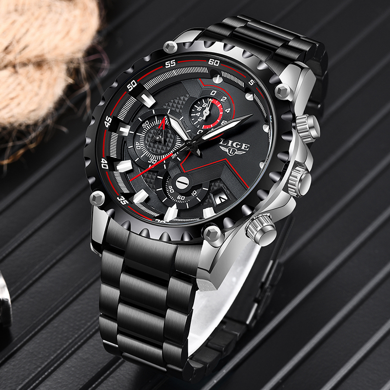 LIGE Top Brand Luxury Mens Fas - Luxury Watch All Brands recension och pris