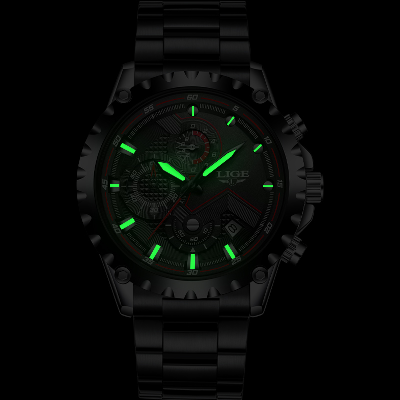 LIGE Top Brand Luxury Mens Fas - Luxury Watch All Brands recension och pris
