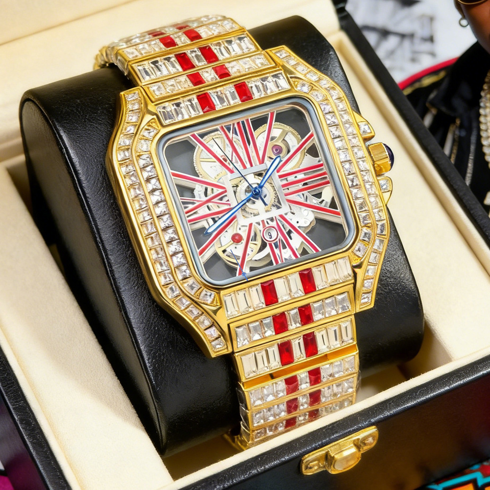 Hollow Luxury Bling Quartz Wri - Luxury Watch And Jewelry Brand recension och pris