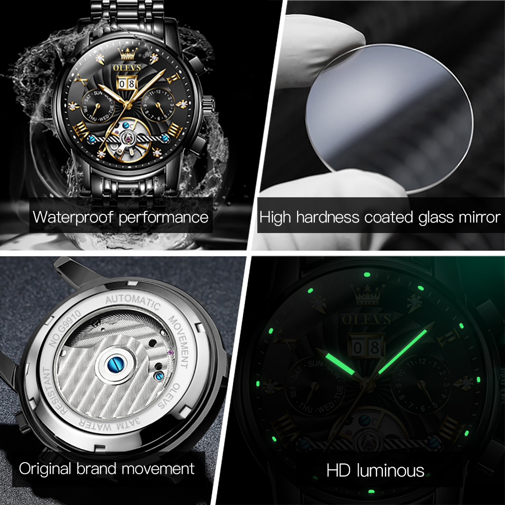 OLEVS Classic Men's Watches To - Automatic Pilot Watch recension och pris
