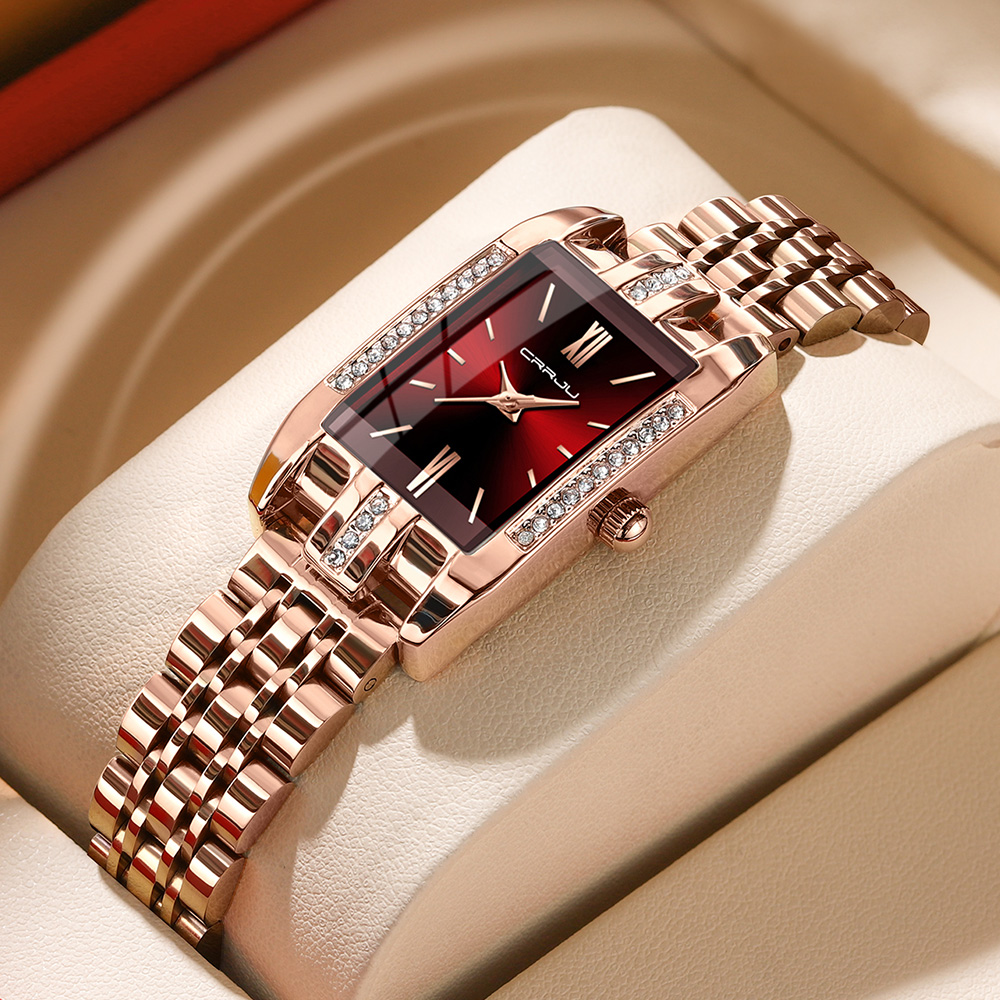 CRRJU Luxury Square Watch for  - Luxury Watch Deals recension och pris
