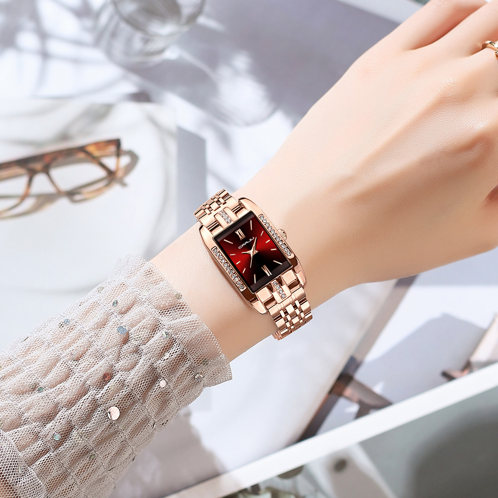 CRRJU Luxury Square Watch for  - Luxury Watch Deals recension och pris