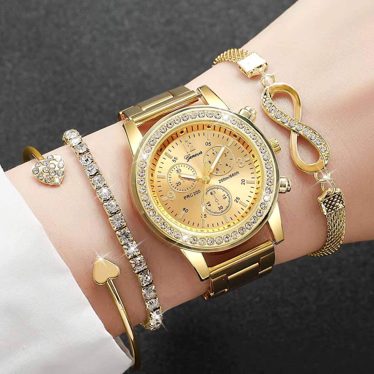 4PCS/Set Luxury Rhinestone Wom - Luxury Watch Storage recension och pris