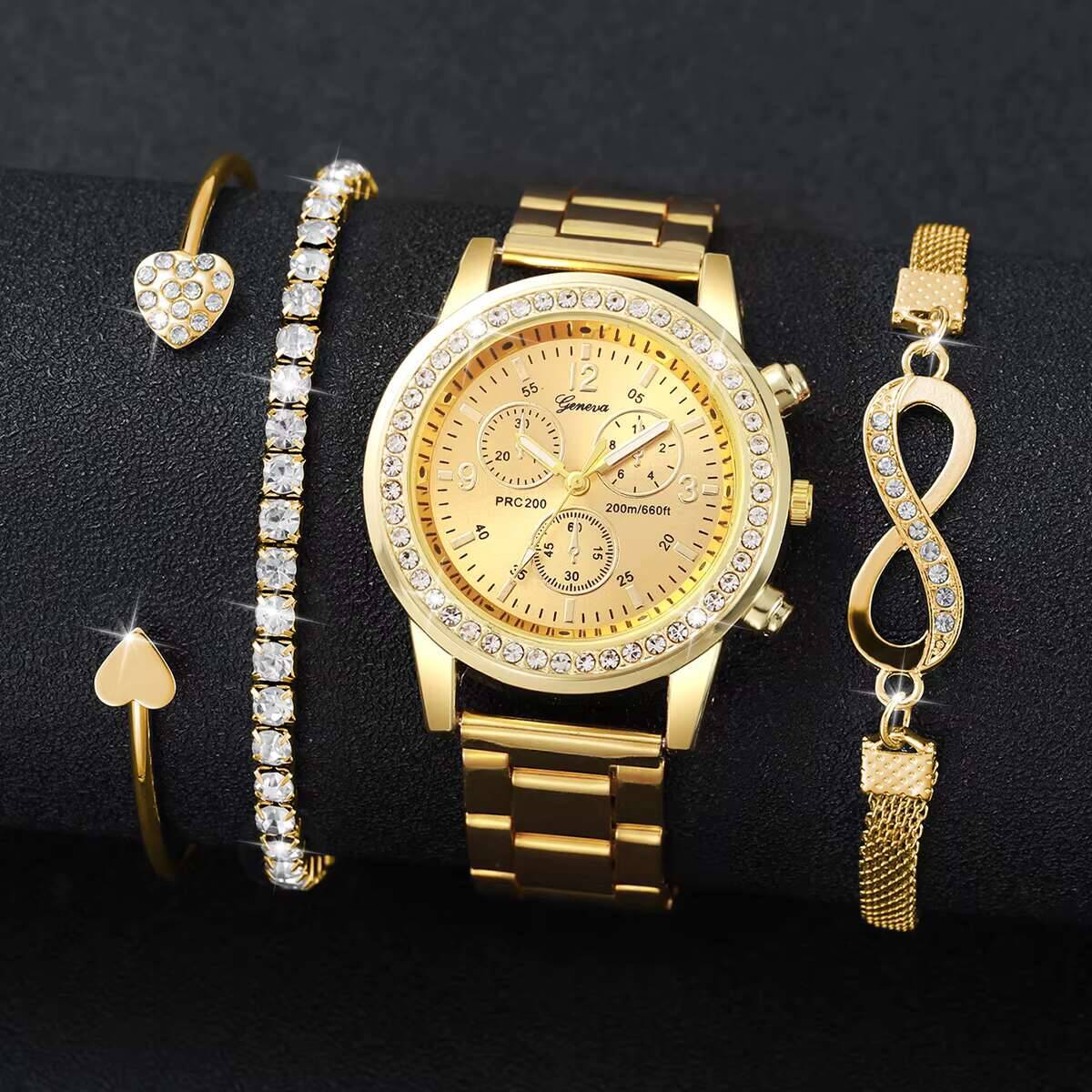 4PCS/Set Luxury Rhinestone Wom - Luxury Watch Storage recension och pris