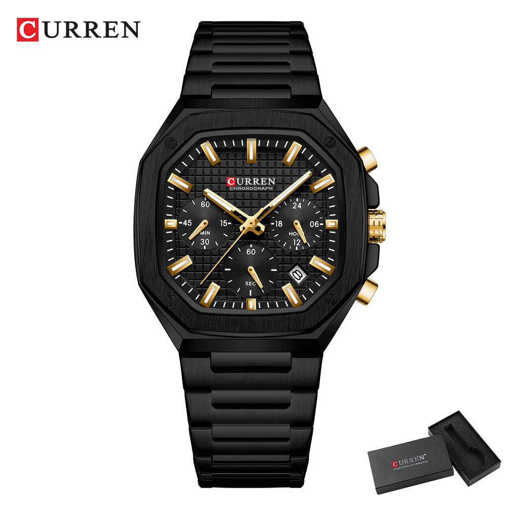 CURREN Luxury Square Chrono Wa - Luxury Watch Dial recension och pris